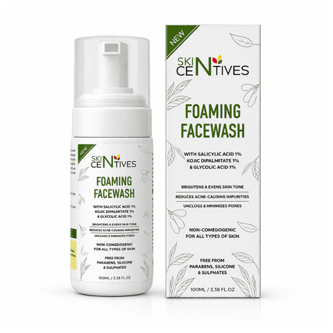 Skin Centives Foaming Face Wash With 1% Salicylic Acid , 1% Glycolic Acid & 1% Kojic Acid – 100ML