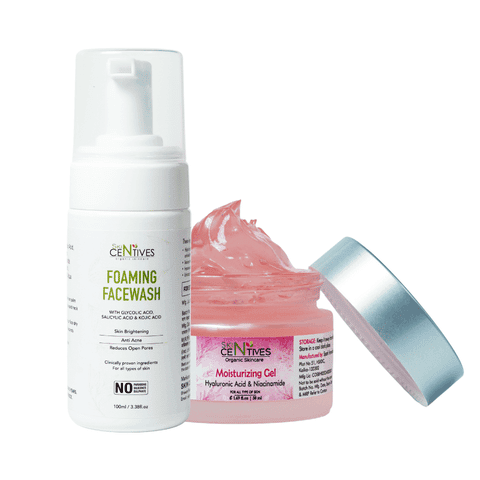 Oily Skin Care Combo – Foaming Face Wash & Oil-Free Gel Moisturizer Gel